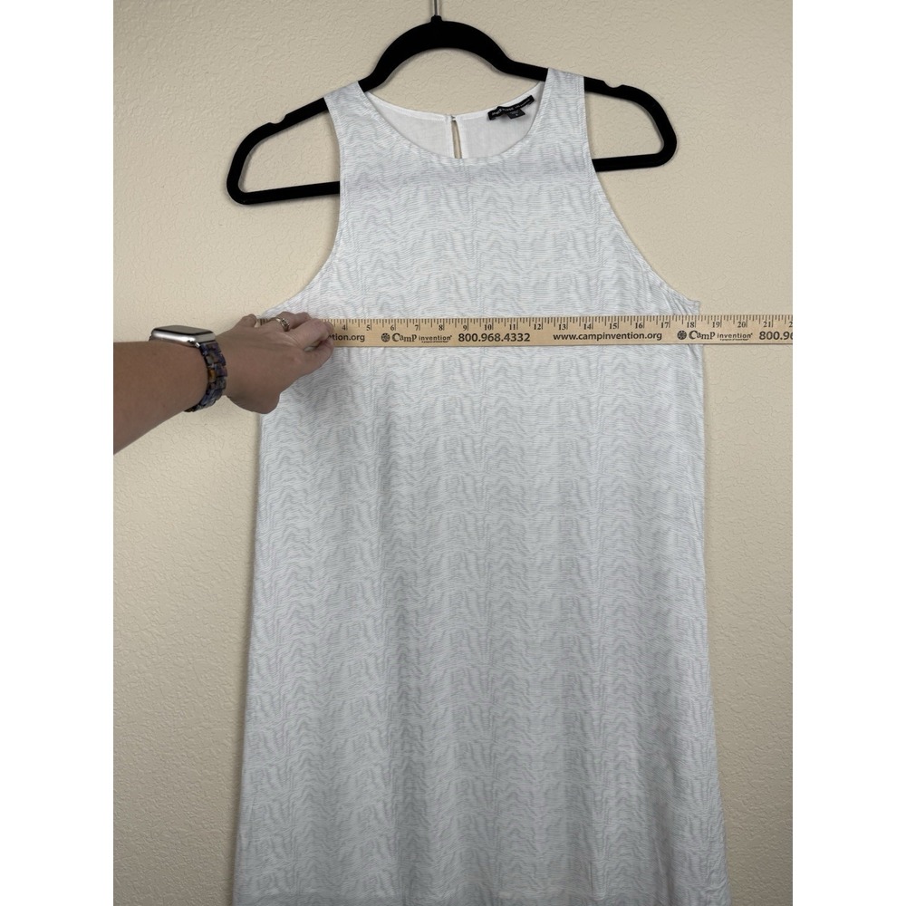 James Perse White and Grey Lined Tank Dress Quiet Luxury Minimalist Sz M - Picture 4 of 10